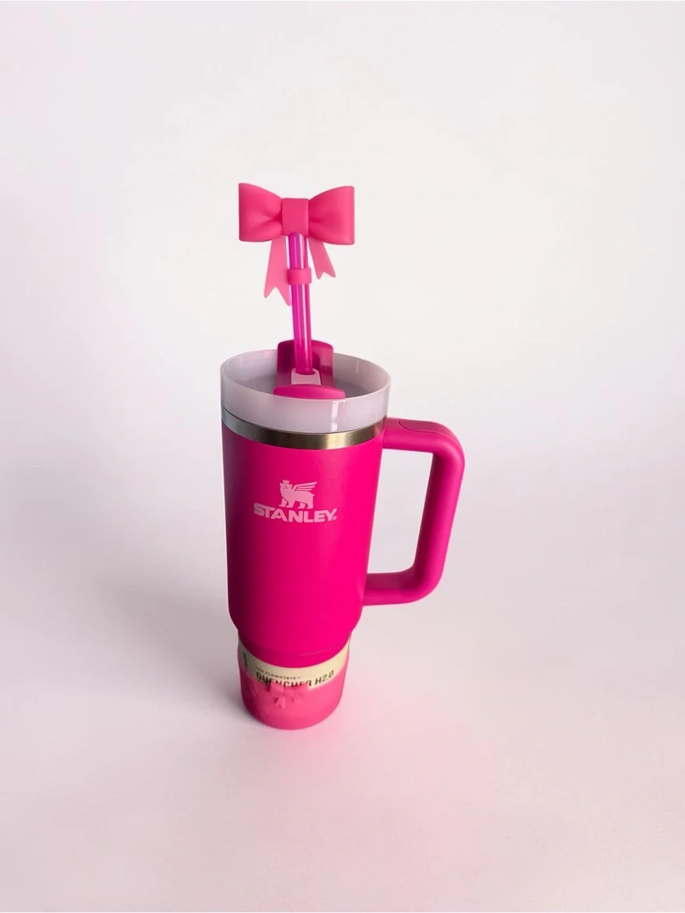 Stanley 30oz handle tumbler-BOOT & straw pack topper-ViOLET Blossom-HOT PiNK-NEW - Picture 2 of 10